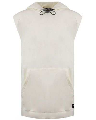 Supra Logo Sleeveless Pullover Cotton Hoodie 102171 036 - White
