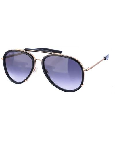 DSquared² D20010S Acetate And Metal Aviator Style Sunglasses - Blue