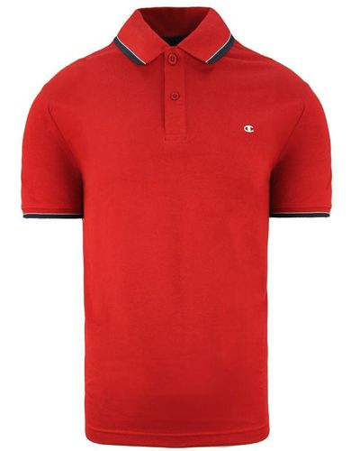 Champion Easy Fit Red Polo Shirt Cotton