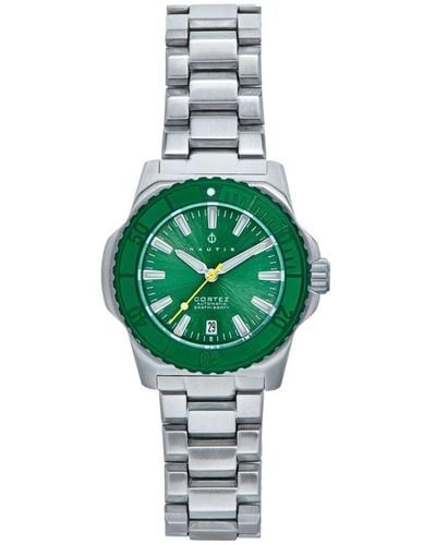 Nautis Cortez Automatic Bracelet Watch W/Date - Green