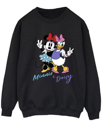 Disney Ladies Minnie Mouse And Daisy Sweatshirt () - Black