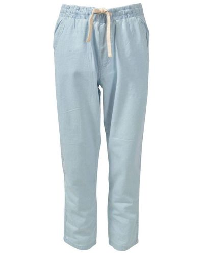 Pull&Bear Cotton Ankle Grazer Joggers - Blue