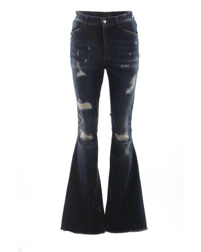 Dolce & Gabbana Denim Cotton Stretch Flared Jeans - Blue