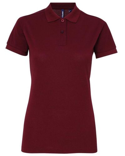 Asquith & Fox Ladies Short Sleeve Performance Blend Polo Shirt () - Red