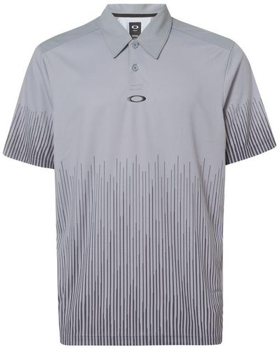 Oakley Short Sleeve Collared Steel Grey Golf Uniform Polo Shirt 434408 29b - Blue