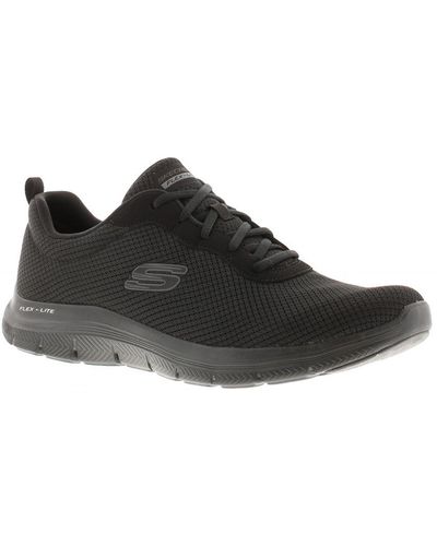 Skechers Running Trainers Flex Appeal 4 0 Lace Up - Black
