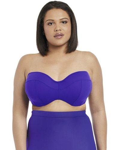 Elomi 7532 Essentials Underwired Bandeau Bikini Top - Purple