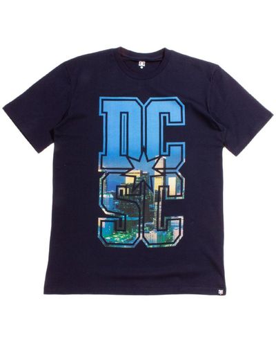 DC Shoes Navy City Wide T-shirt Cotton - Blue