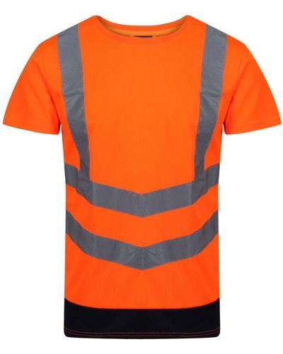 Regatta Pro High-vis T-shirt Met Korte Mouwen (oranje/zwaar)