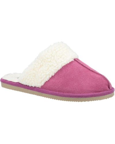 Hush Puppies Ladies Arianna Suede Slippers () - Pink