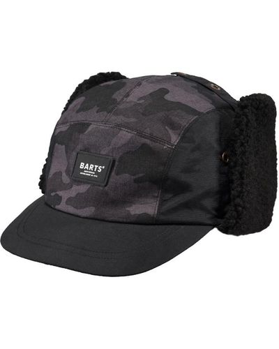 Barts Boise Stretch Trapper Hat Cap Cotton - Black