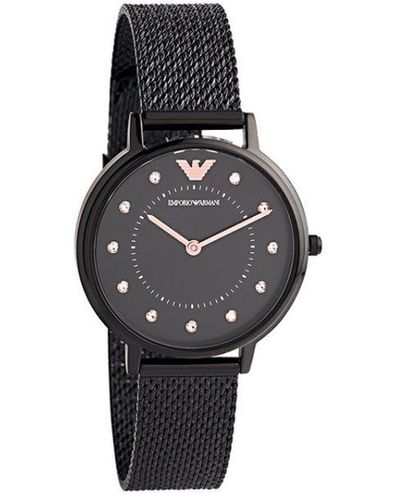 Emporio Armani Ar11252 Kappa Watch With Mesh Bracelet - Black