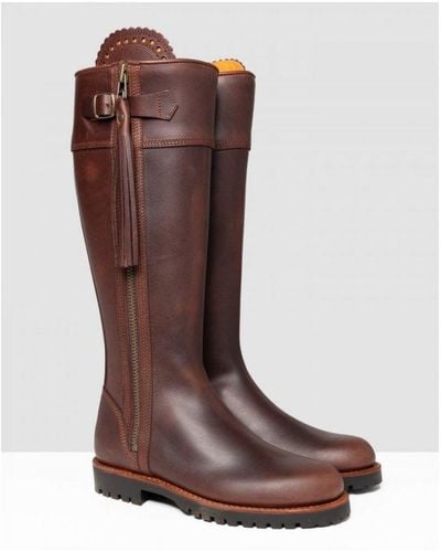 Penelope Chilvers Standard Tassel Leather Boots - Brown