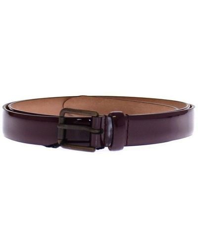Dolce & Gabbana Leather Logo Cintura Gurtel Belt - Brown