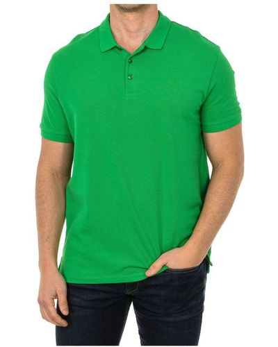 Armani Jeans Short-Sleeved Polo Shirt With Lapel Collar 8N6F12-6J0Sz - Green