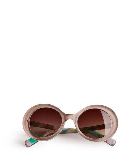 Ted Baker Sixties 1960'S Round Frame Sunglasses, Pale - Brown