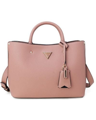 Guess Handbag With Shoulder Strap - Pink