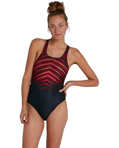Speedo 812199g061 Digital Placement Medallist Swimsuit Elastane - White