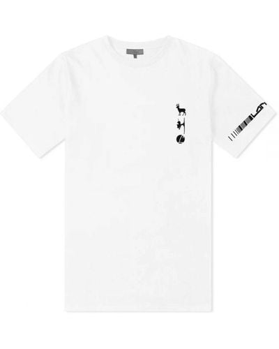 Lanvin Ski Geplaatst Logo Wit T-shirt