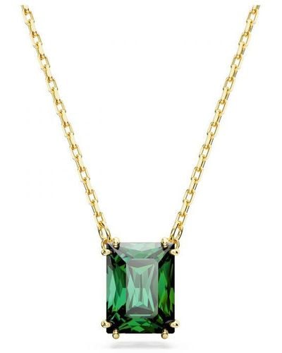 Swarovski 'Matrix' Plated Metal Necklace - Green