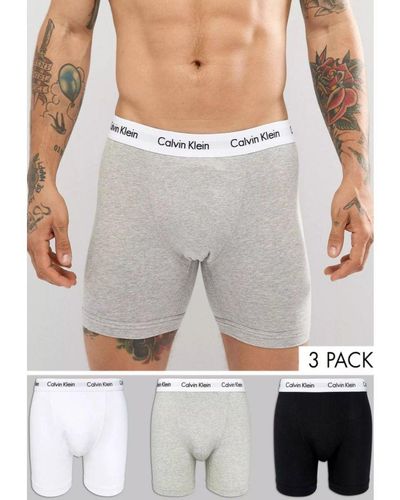 Calvin Klein 3-pack Onderbroeken Veelkleurig In Zwart/grijs/wit