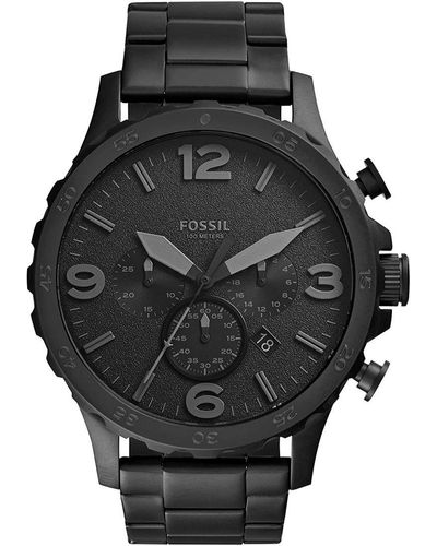 Fossil Nate Black Watch Jr1401 Stainless Steel