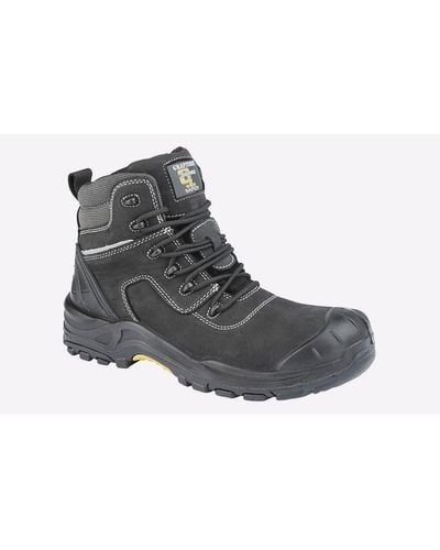 Grafters Worker Waterproof Safety Boots - Black