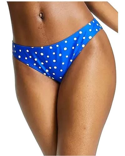 Figleaves Tuscany Spot Bikini Bottom - Blue