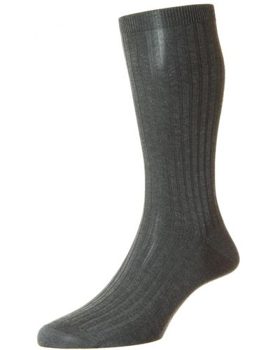 Pantherella Danvers Rib Sock - Grey