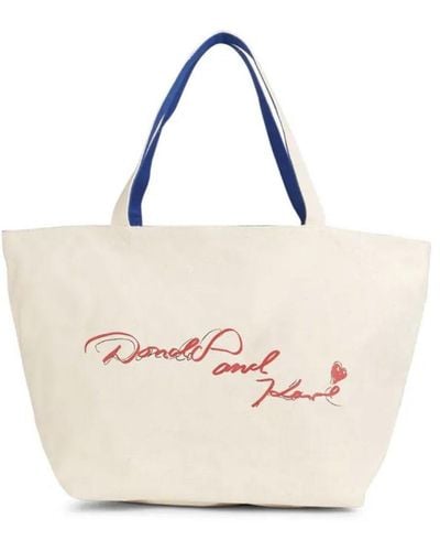 Karl Lagerfeld Visible Logo Reversible Shopping Bag - White