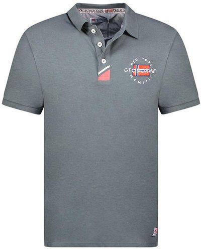 GEOGRAPHICAL NORWAY Short-Sleeved Polo Shirt Sy1358Hgn - Blue