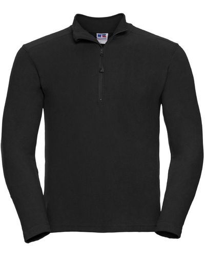 Russell Authentic Quarter Zip Sweatshirt () - Black