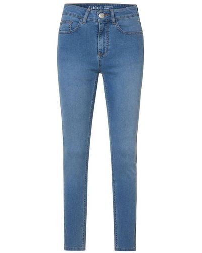 Miss Etam Slim Fit Jeans Jackie Bleached Denim - Blauw