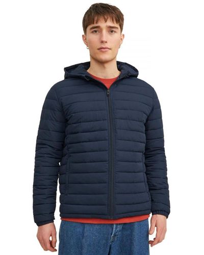 Jack & Jones | Gewatteerd Jack Met Capuchon En Lange Mouwen Voor - Blauw