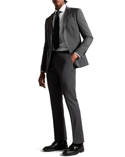 Ted Baker Cambsur Cambridge Grey Twill Suit - Black