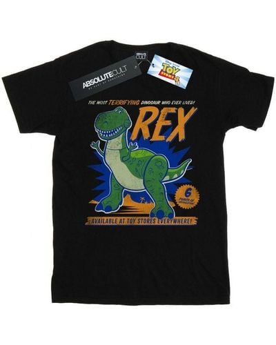 Disney Toy Story 4 Rex Terrifying Dinosaur T-Shirt () Cotton - Black