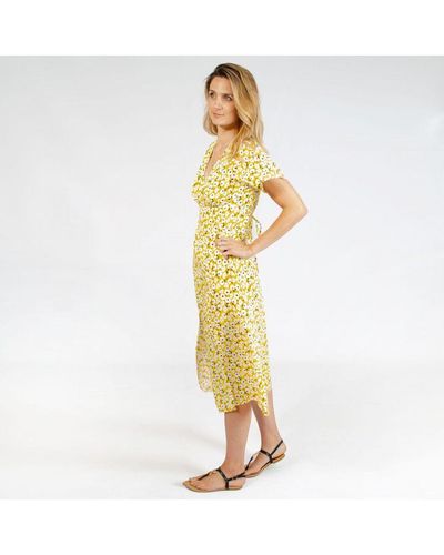 New Look Daisy Floral Summer Dress Viscose - Yellow