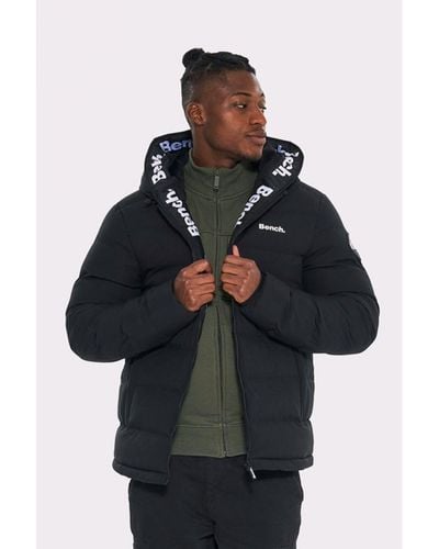 Bench Black 'volto' Padded Puffer Jacket