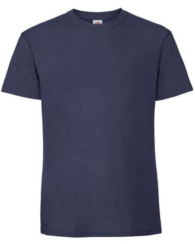 Fruit Of The Loom Iconic Premium Ringspun Cotton T-Shirt (Deep) - Blue