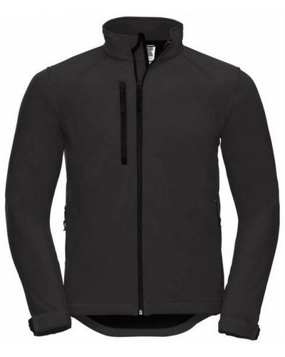 Russell Water Resistant & Windproof Softshell Jacket () - Black