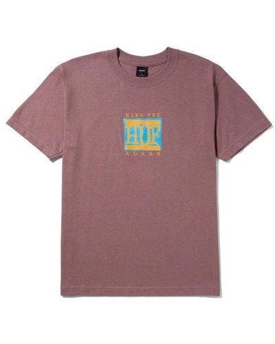 Huf Mauve 'Alarm' T-Shirt - Purple