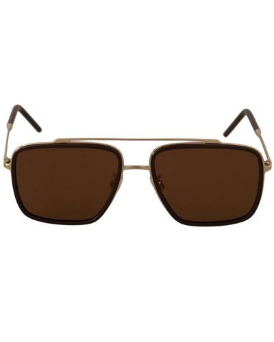 Dolce & Gabbana Square Polarized Lens Sunglasses - Brown