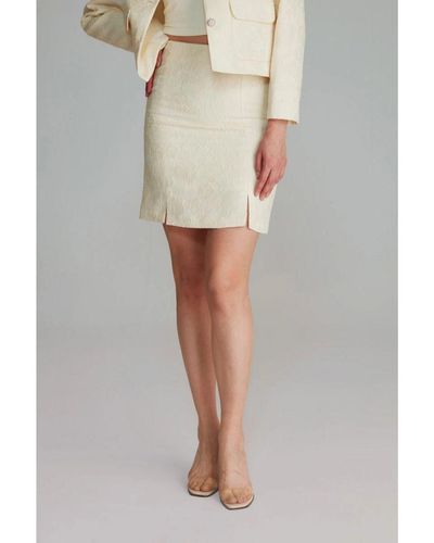 GUSTO Textured Mini Skirt - Grey