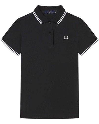 Fred Perry Polo Twin Tipped Zwart
