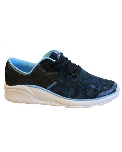 Supra Noiz Trainers Lace Up Casual Running Shoes 98026 069 Leather - Blue