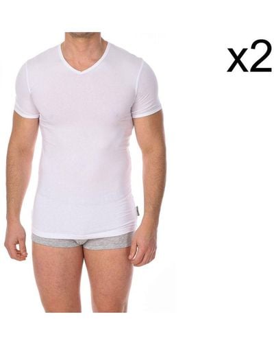 Bikkembergs Pack-2 Essential Short-Sleeved T-Shirts Bkk1Uts02Bi - White