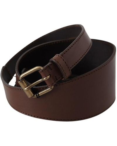 Plein Sud Leather Metal Buckle Belt - Brown