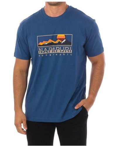 Napapijri Short Sleeve Round Neck T-Shirt Np0A4Gm4 - Blue