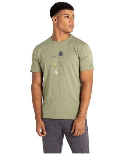 Dare 2b T-shirt Met Grafische Print Voor (olie Groen)