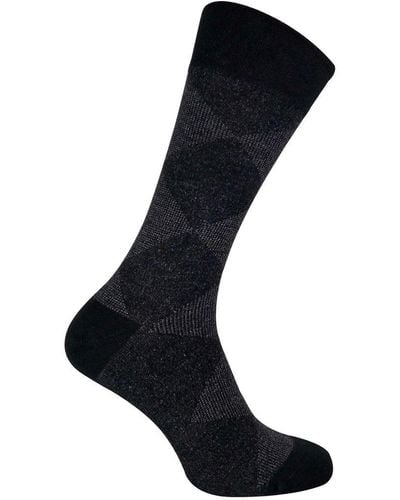 Sock Snob Gedessineerde Bamboe Sokken Voor - Stijl 04 - Zwart